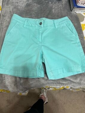 Land & Sea Women's Aqua Cotton Blend Shorts